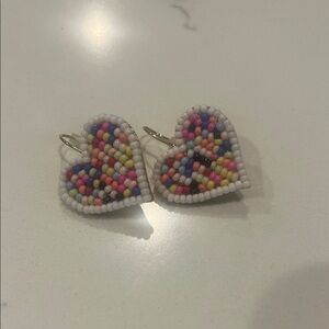 BaubleBar Multicolor Beaded Heart Earrings